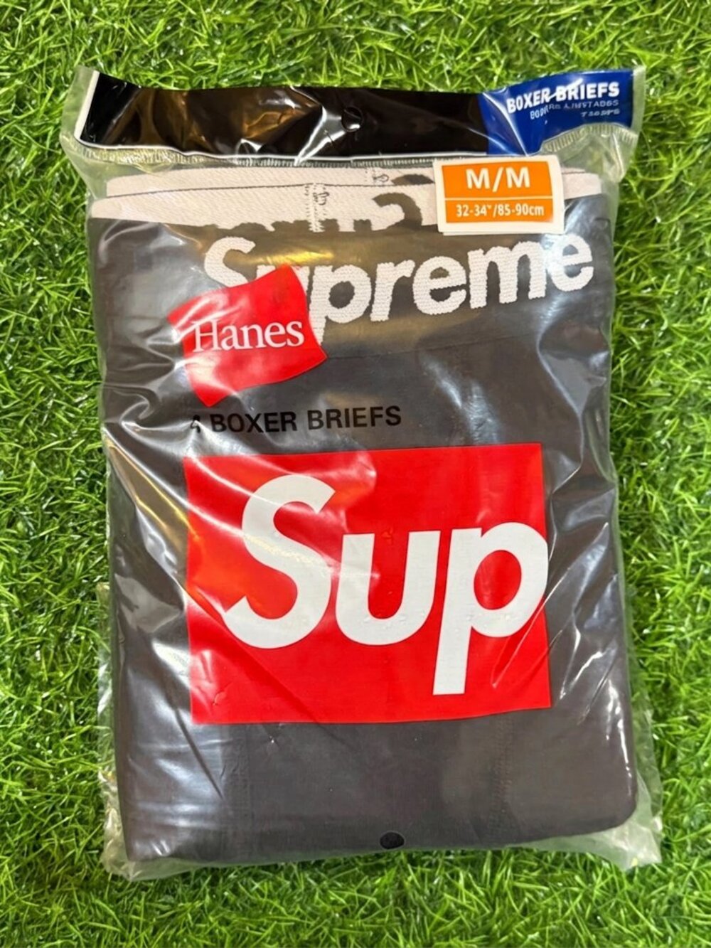 Authentic Supreme Hanes Black Boxers Briefs (4 PACK) - All Sizes